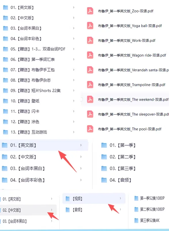 布鲁伊Bluey动画1-3季全集视频音频电子书合集