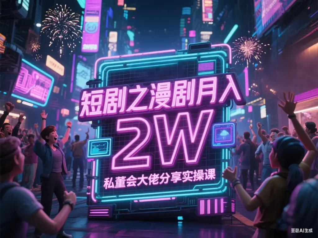 短剧漫剧月入2W实操课 大佬私董会分享全套课程网盘